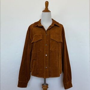 New Sanctuary Tan Corduroy Shirt Jacket (Shacket)